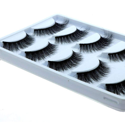 LASGOOS Luxurious 3D Siberian Mink Lashes A04 – Natural Look Wispy (5 Pairs)