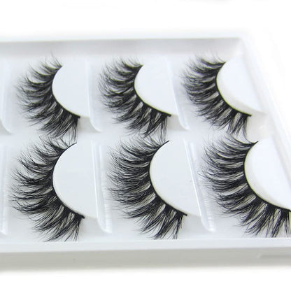 LASGOOS 3D Mink Lashes A14 – 100% Siberian Mink, Cruelty-Free, Reusable, 5 Pairs