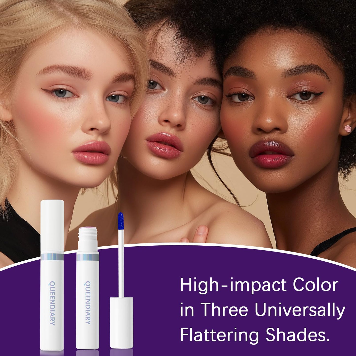 Lashcharm Lip Stain Peel Off – Long-Lasting Matte Lip Tint, Waterproof & Transfer-Proof (04 Darling Stain)