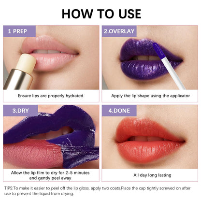 Lashcharm Peel-Off Lip Stain – Long-Lasting Waterproof Matte Lip Tint