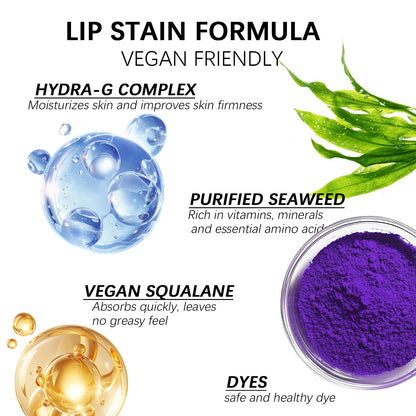 Lashcharm Lip Stain Peel Off – Long-Lasting Matte Lip Tint, Waterproof & Transfer-Proof (04 Darling Stain)