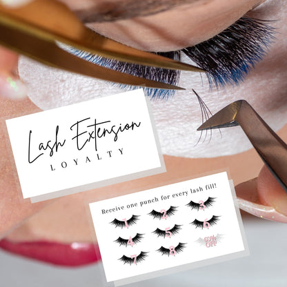 Lashicorn Lash Extension Loyalty Punch Cards – 50 Pack, 2x3.5 in