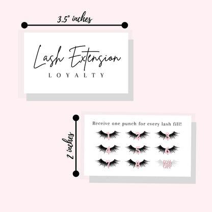 Lashicorn Lash Extension Loyalty Punch Cards – 50 Pack, 2x3.5 in