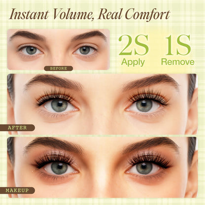 LASHVIEW Self-Adhesive Eyelashes CV219 – No Glue Needed, Reusable Cat Eye Lashes