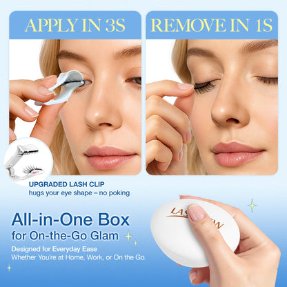 LASHVIEW LunaSoft Magnetic Eyelashes with Applicator – No Glue or Eyeliner, 48H Hold