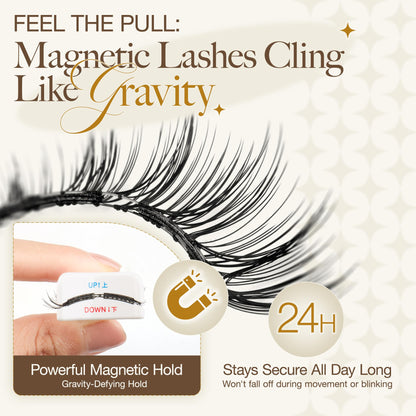 LASHVIEW Update Soft Magnetic Eyelashes Kit CT32 – Natural Look, Reusable
