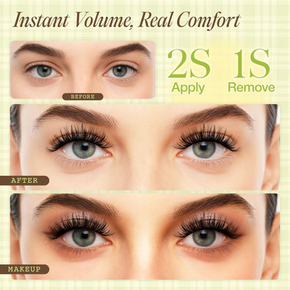 LASHVIEW Self Adhesive Eyelashes – Natural Look, No Glue Needed, Reusable 5 Pairs (CV031)