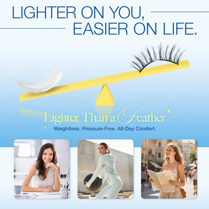 LASHVIEW RC25 Magnetic Eyelashes with Applicator – Natural Look & 48H Hold