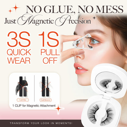 LASHVIEW Upgrade Magnetic Eyelashes with Applicator – Reusable, Glue-Free