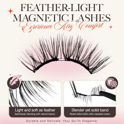 LASHVIEW Upgrade Magnetic Eyelashes with Applicator – Reusable, Glue-Free
