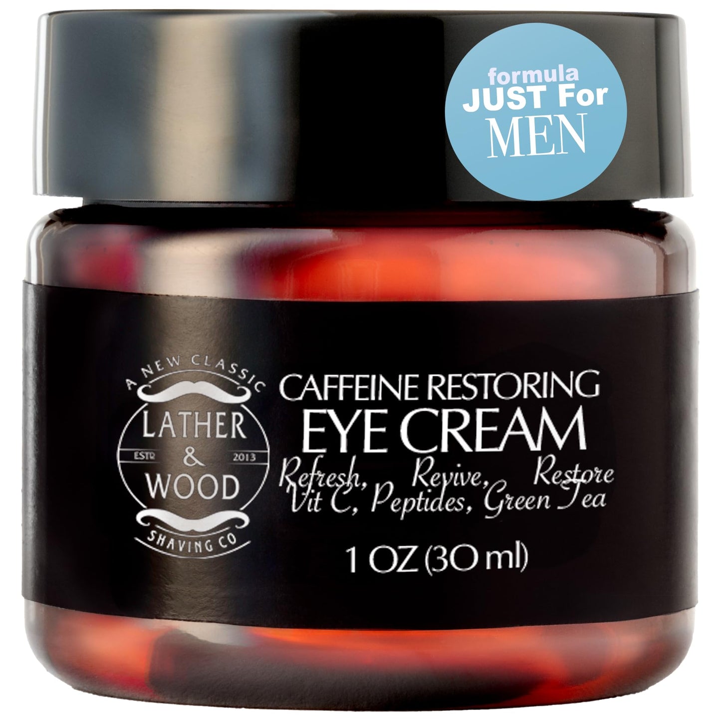 Lather & Wood Caffeine Restoring Eye Cream for Men – The Tiny Jar That Packs a Punch | 30ml
