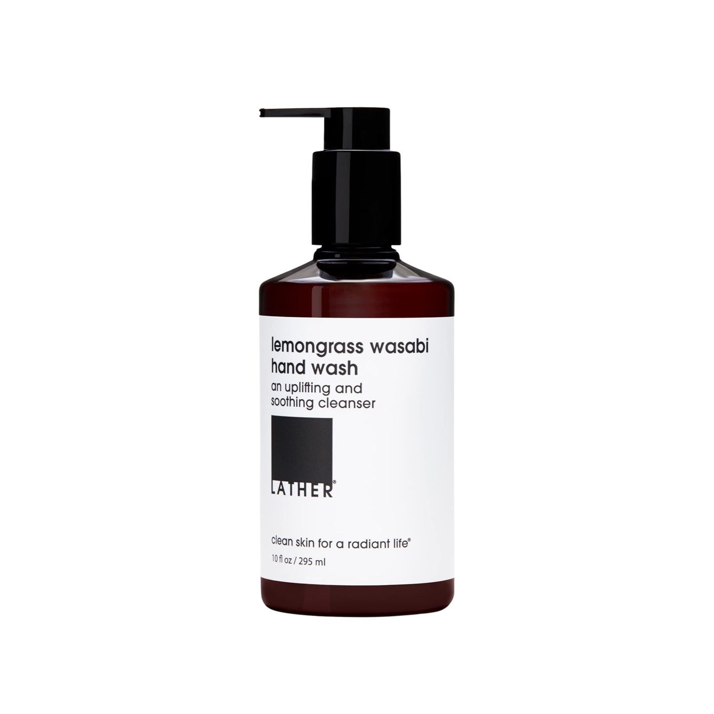 LATHER Hand Soap – Nourishing Lemongrass Wasabi Aromatherapy, 10 oz | Gentle, Hydrating Cleanser