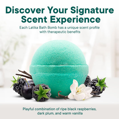 Latika Classic Bath Bomb Mermaid – Black Raspberry, Dark Plum & Vanilla for Skin Nourishment