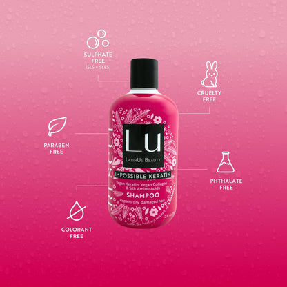 Latinus Beauty Rescue Impossible Keratin Anti-Frizz Shampoo – 2 x 12 oz Bottles