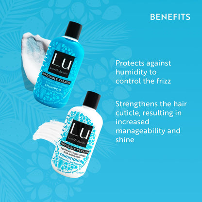 Lu by LatinUs Beauty Control Set – Anti-Frizz Shampoo and Conditioner with Impossible Keratin™ (2-Pack)