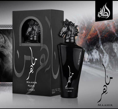 Lattafa Maahir Black Edition – Unisex Oud Amber Spicy EDP 3.4 Ounce | Lattafa Perfumes