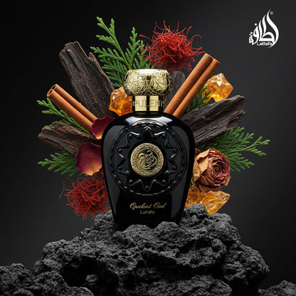 Lattafa Opulent Oud EDP for Unisex – 3.4 oz | Rich Oud, Sweet-Spicy Oriental Perfume