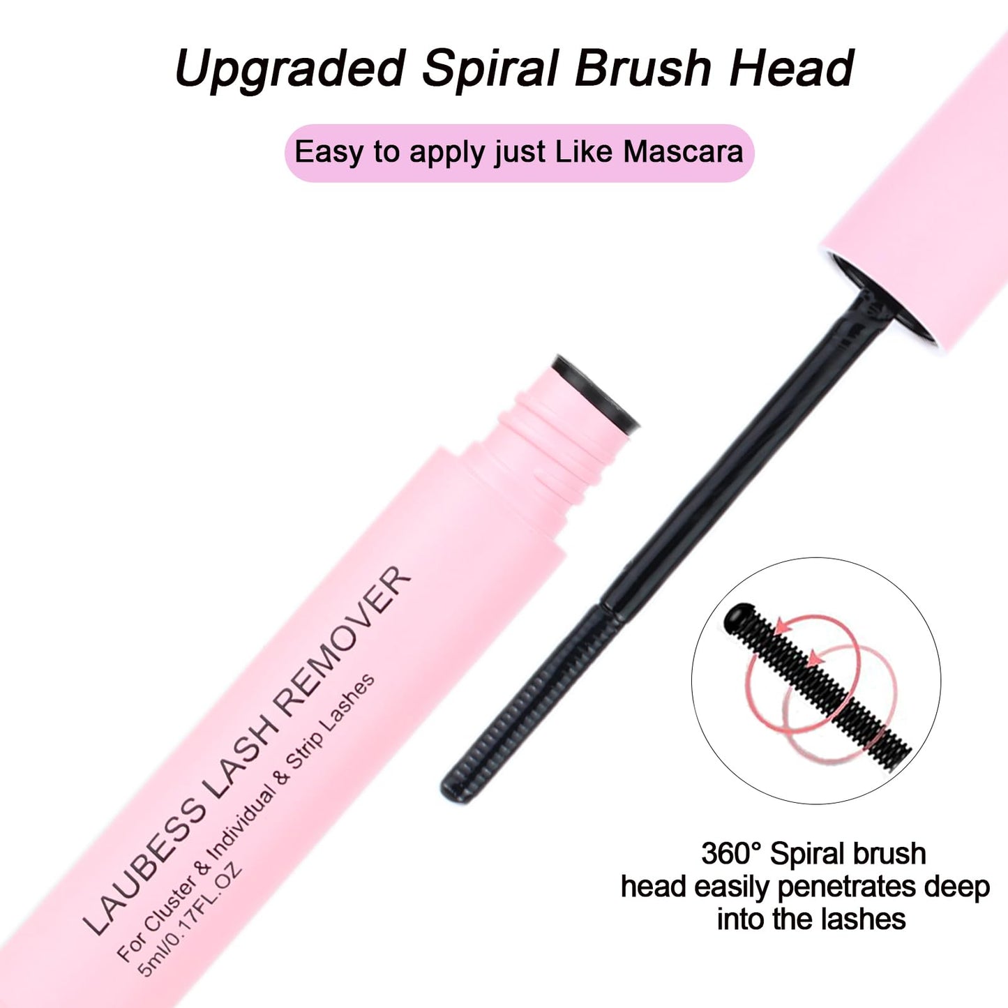 LAUBESS LASH Eyelash Extension Kit 50D 300 Pcs – DIY Cluster Lashes + Bond & Seal
