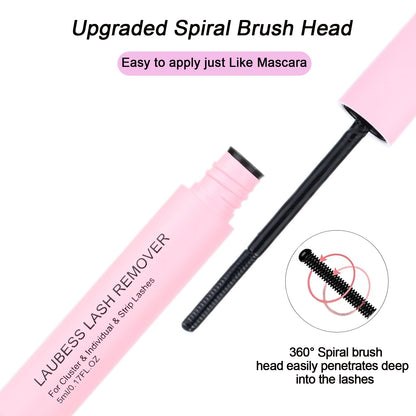 LAUBESS 3-in-1 Lash Glue, Bond & Seal with Remover – Waterproof; Eyelash Extensions (15ml) – Black