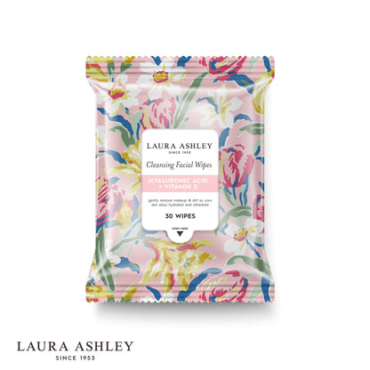 Laura Ashley 4-Pack Face Wipes for Women – Makeup Remover, Vitamin C, Retinol, Hyaluronic Acid | 120 Wipes