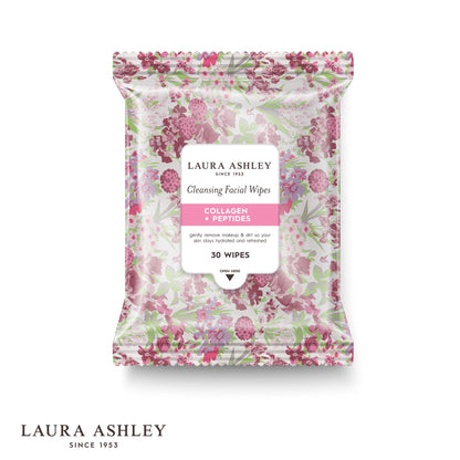 Laura Ashley 4-Pack Face Wipes for Women – Makeup Remover, Vitamin C, Retinol, Hyaluronic Acid | 120 Wipes