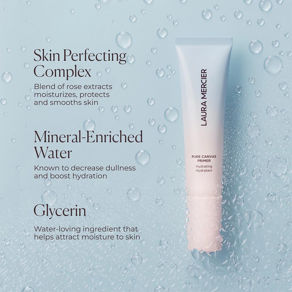 Laura Mercier Pure Canvas Primer Hydrating — Extends Makeup Wear, Natural Finish, Travel Size