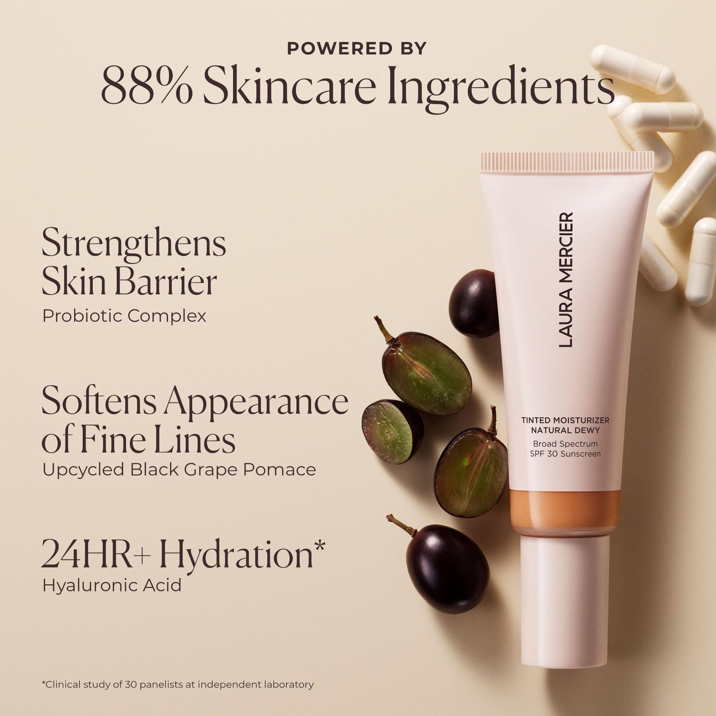 Laura Mercier Tinted Moisturizer Natural Dewy SPF 30 | 24HR Hydration & Buildable Coverage