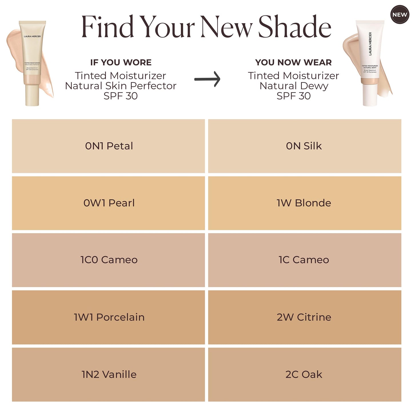 Laura Mercier Tinted Moisturizer Natural Dewy SPF 30 (Cameo) – 24HR Hydration & Sheer to Light Buildable Coverage