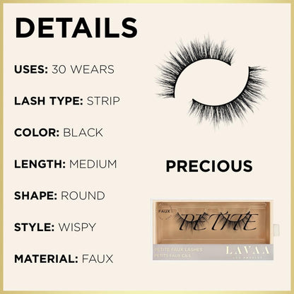 PRECIOUS Petite Lashes by Lavaa Beauty | Wispy 3D Faux Mink