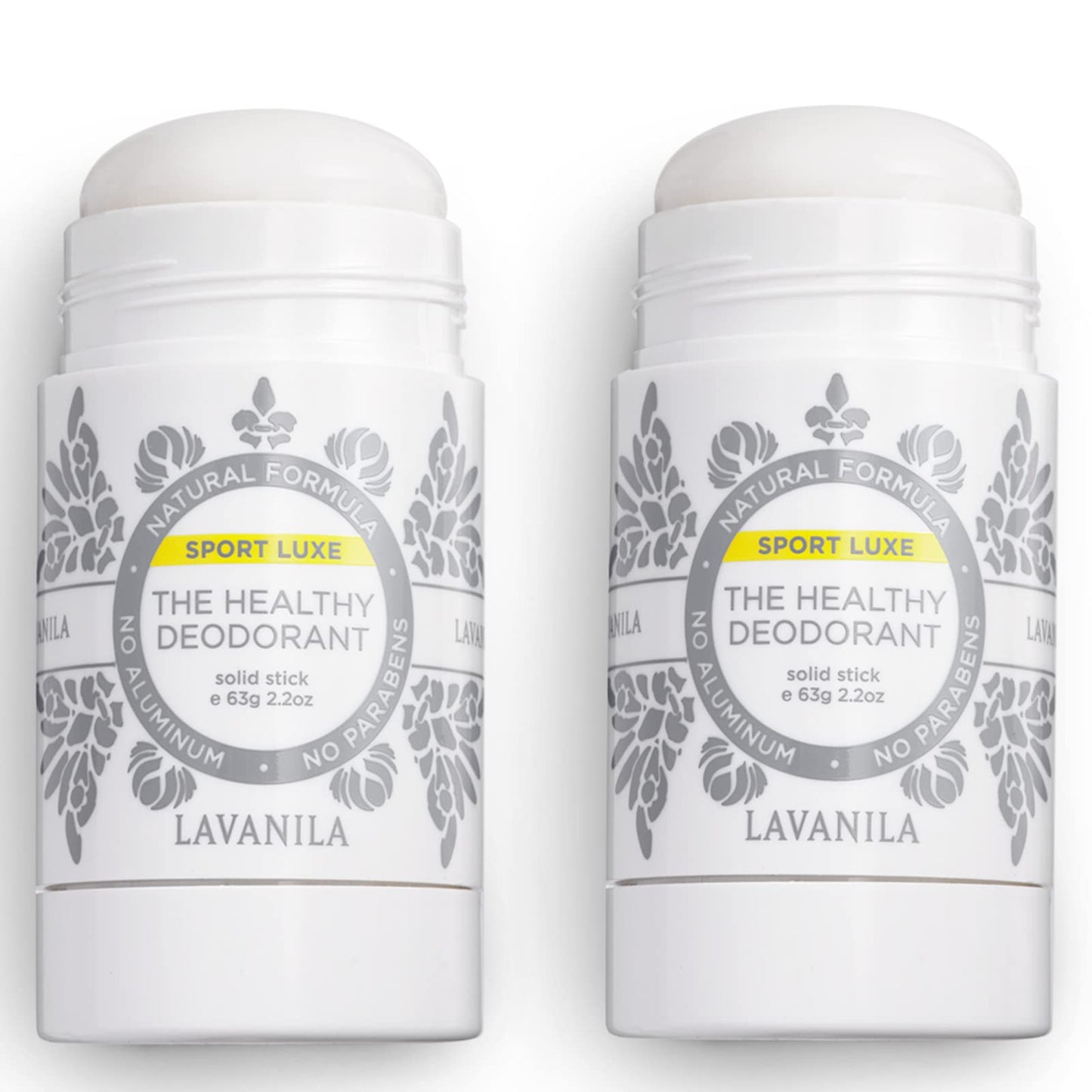 Lavanila Sport Luxe 2-Pack Aluminum-Free Deodorant for Men & Women – Vegan, Clean & Natural