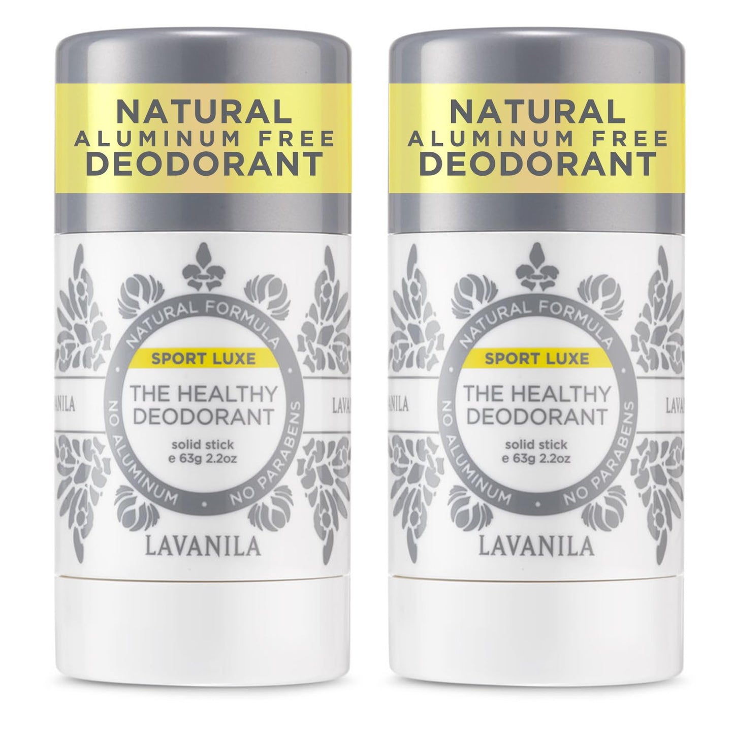 Lavanila Sport Luxe 2-Pack Aluminum-Free Deodorant for Men & Women – Vegan, Clean & Natural