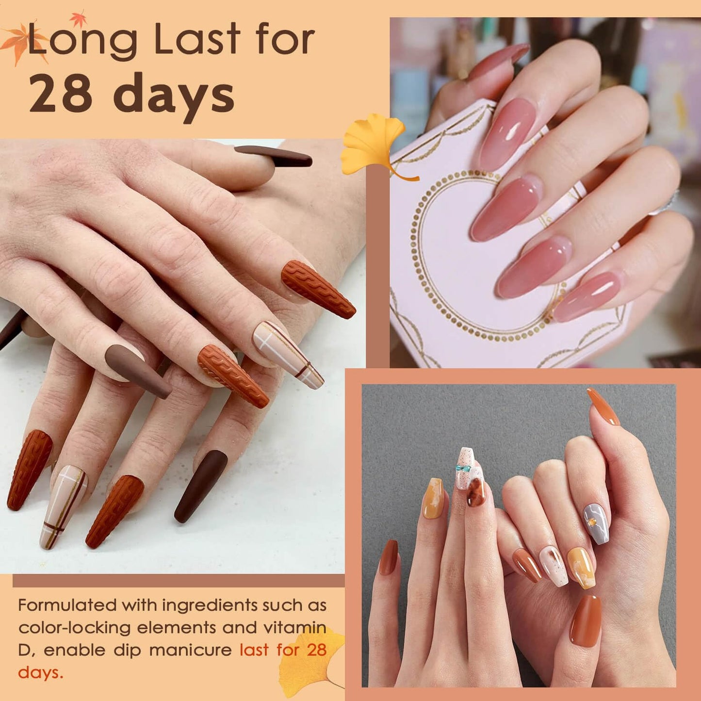 Lavender Violets Dip Powder Nail Kit Starter – 16 Colors, Base & Top Gel, Activator