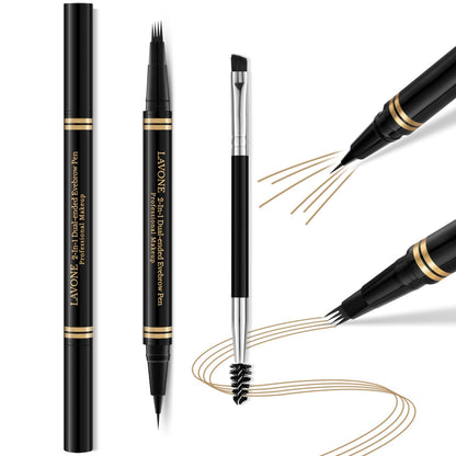LAVONE Eyebrow Pen 2-in-1 Waterproof Microblade – Dark Blonde