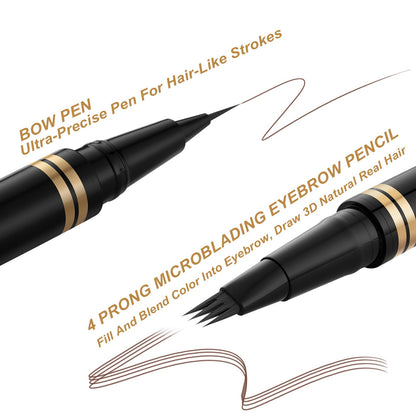 LAVONE Eyebrow Pen 2-in-1 Waterproof Microblade – Dark Coffee