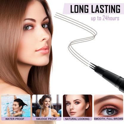LAVONE Eyebrow Pen 2-in-1 Waterproof Microblade – Grey