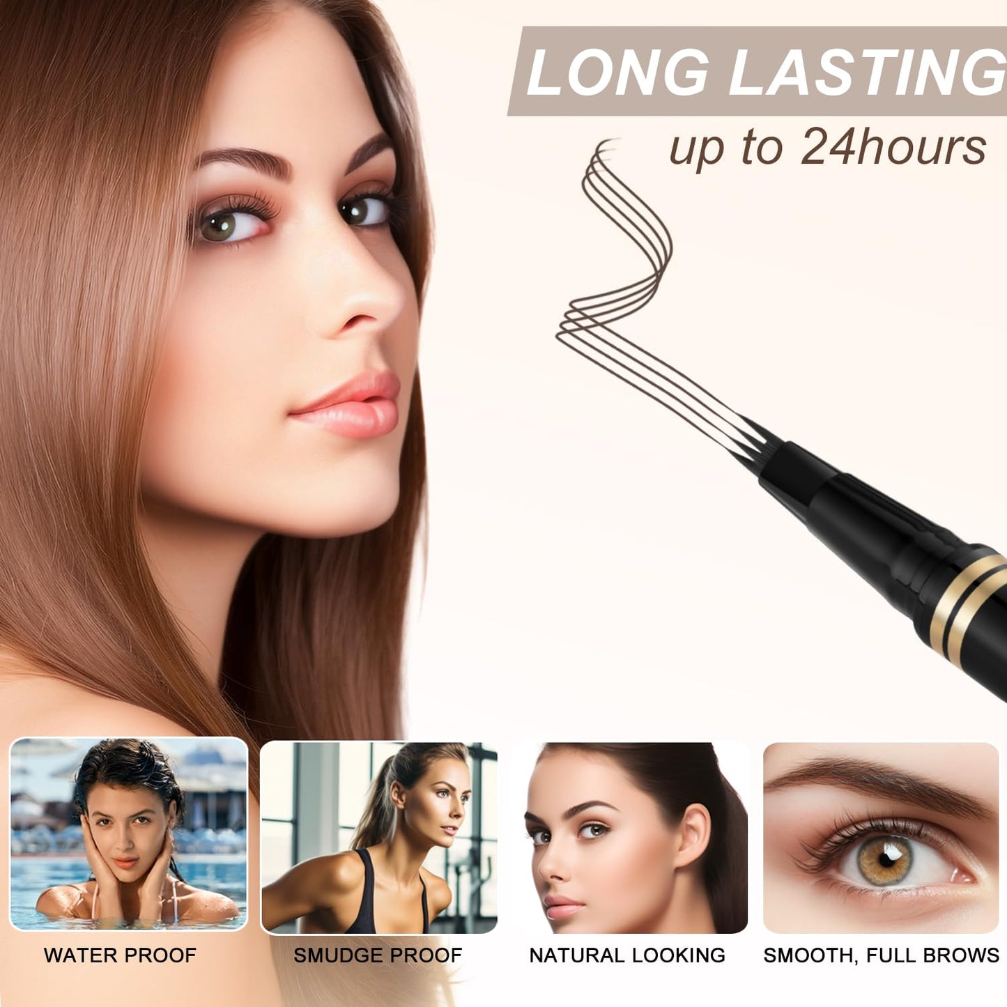 LAVONE 2-in-1 Eyebrow Pen – Microblading Brow Pencil, Waterproof & Ultra-Precise