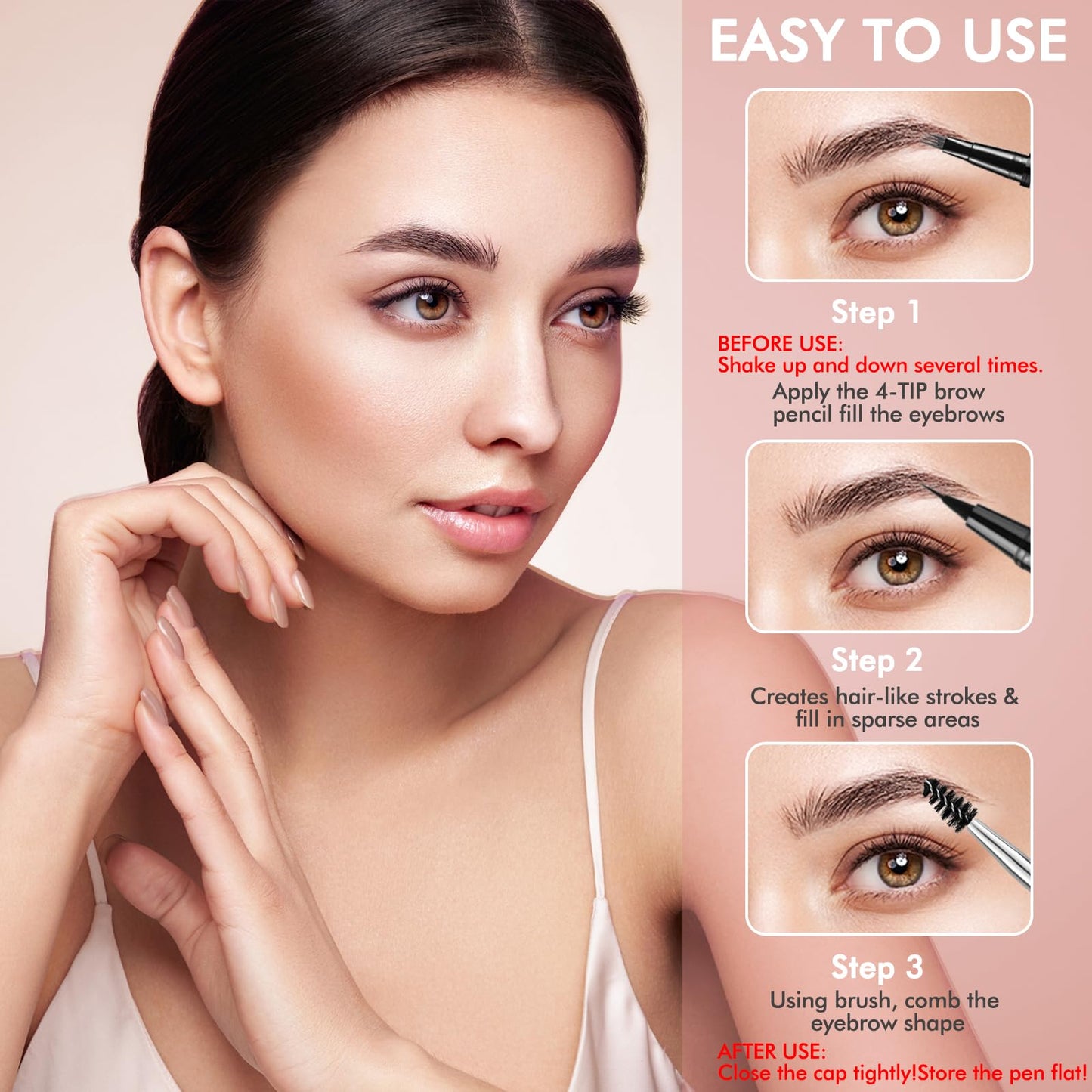 LAVONE 2-in-1 Eyebrow Pen – Microblading Brow Pencil, Waterproof & Ultra-Precise