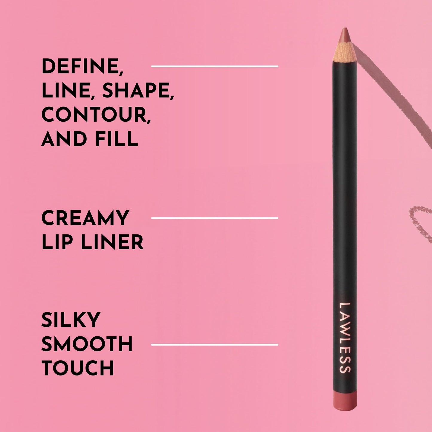 Lawless Forget The Filler Definer Liner Desert Mauve – Lip Liner, 0.04 oz