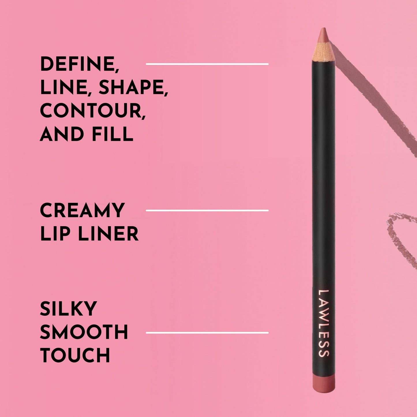 Lawless Forget the Filler Definer Liner Rosewood | Creamy Lip Pencil by LAWLESS