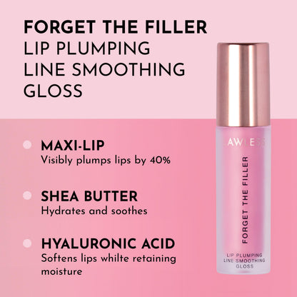 LAWLESS Forget the Filler Lip Plumper Gloss – Daisy Girl | Premium Hydrating Lip Shine