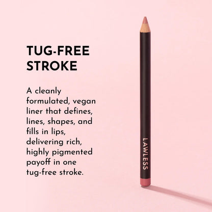 Lawless Forget the Filler Definer Liner – Pink Sand | Satin Finish Lip Liner