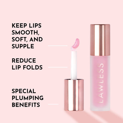 Lawless Forget the Filler Lip Plumping Gloss – Strawberry Shortcake | Hydration + High Shine