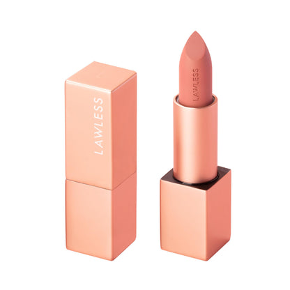 LAWLESS Forget the Filler Lip-Plumping Lipstick Tropic – Satin Cream Lipstick, 0.1 oz