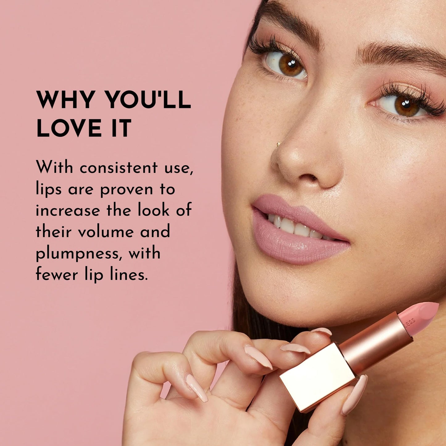LAWLESS Forget the Filler Lip-Plumping Lipstick Tropic – Satin Cream Lipstick, 0.1 oz