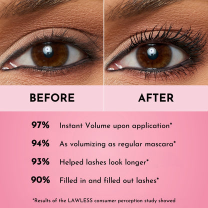 LAWLESS The One & Done Volumizing Mascara – Clean, Long-Wear Formula in Sunset Peach & Black
