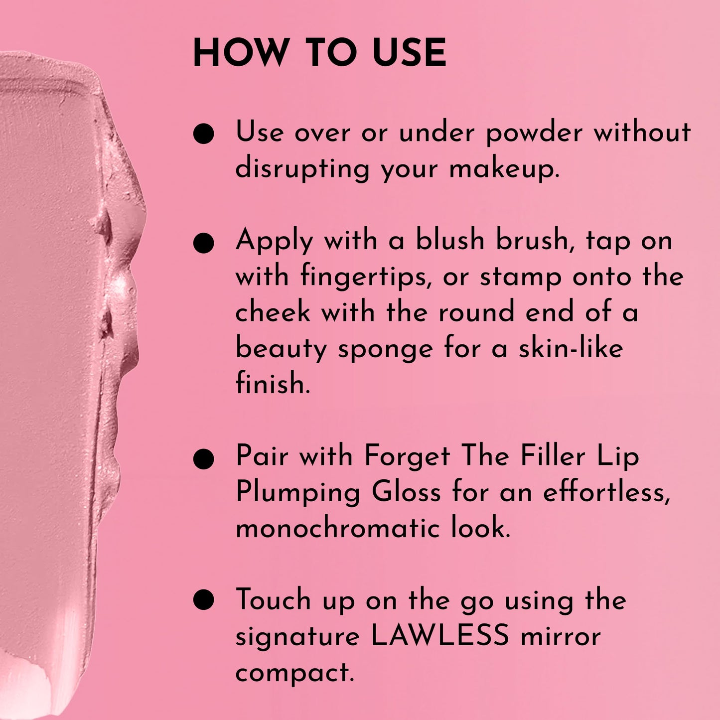 LAWLESS Pinch My Cheeks Soft-Blur Cream Blush – Rosebud & Pink (0.18 oz) | Buildable Color