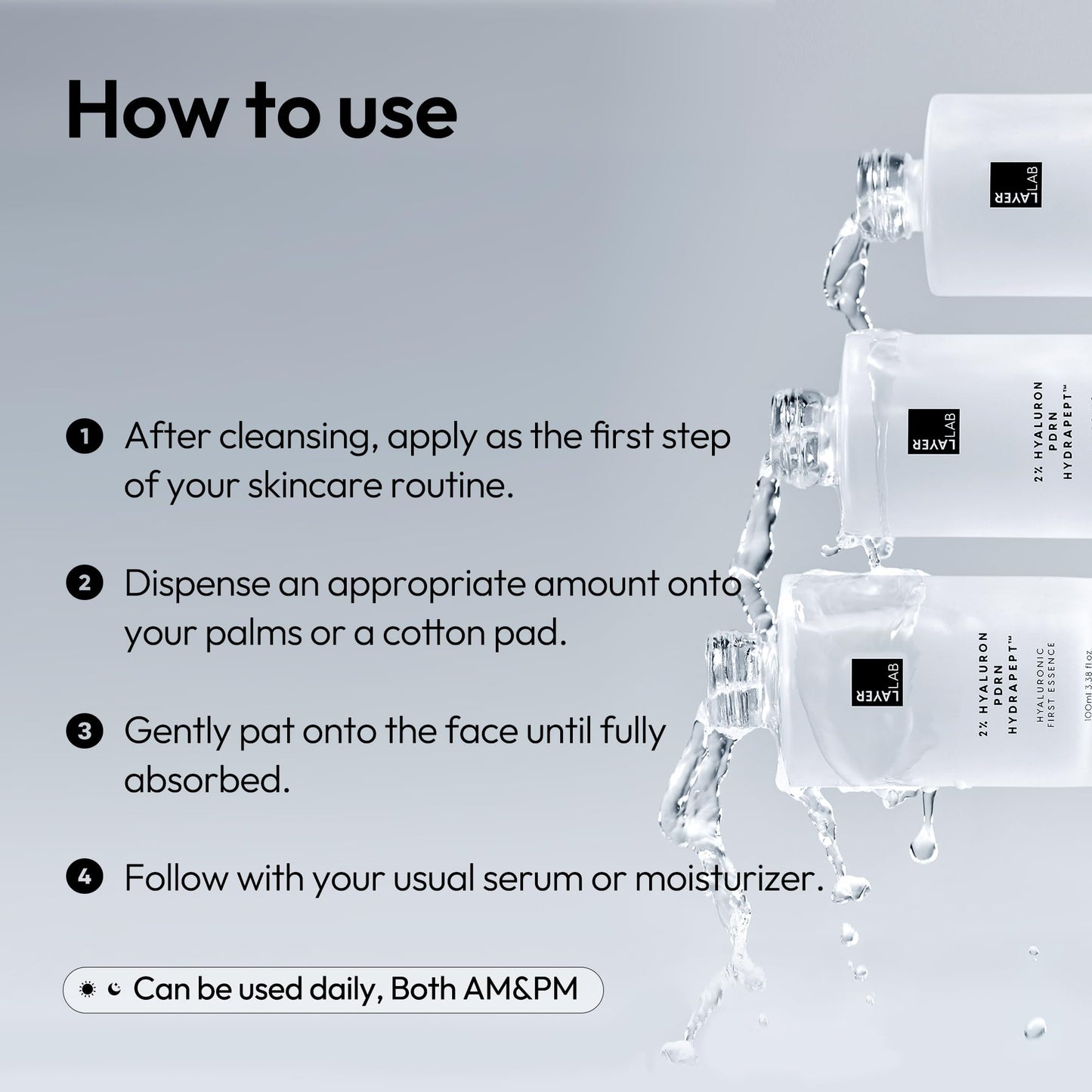 LAYERLAB Hyaluronic First Essence with PDRN & Peptides | 2% Triple HA Hydration