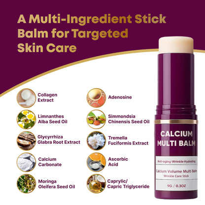Layla Mae Calcium Volume Multi Balm Stick – Hydrating Anti-Wrinkle, Firming & Tightening Skincare