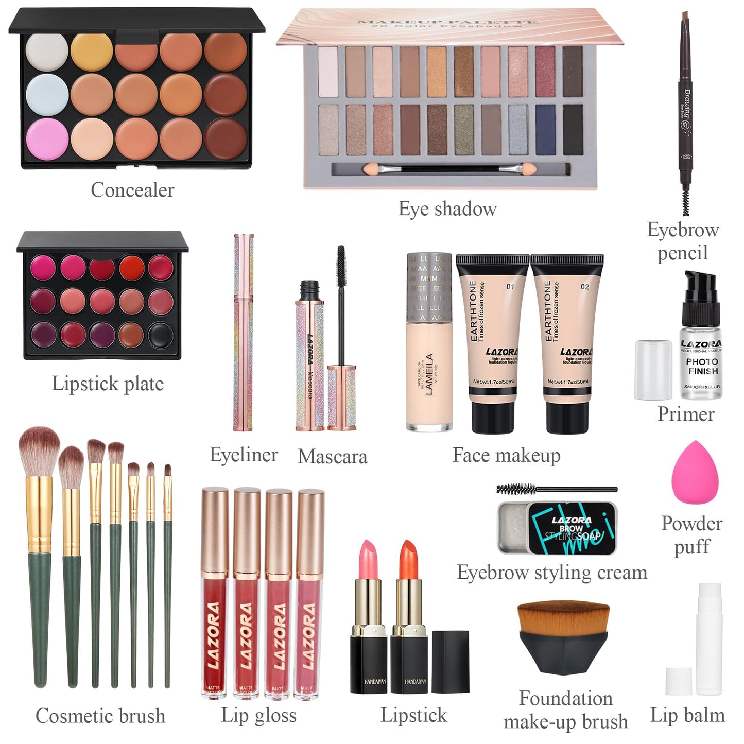 LAZORA Makeup Kit for Women – All-In-One Full Set Box2