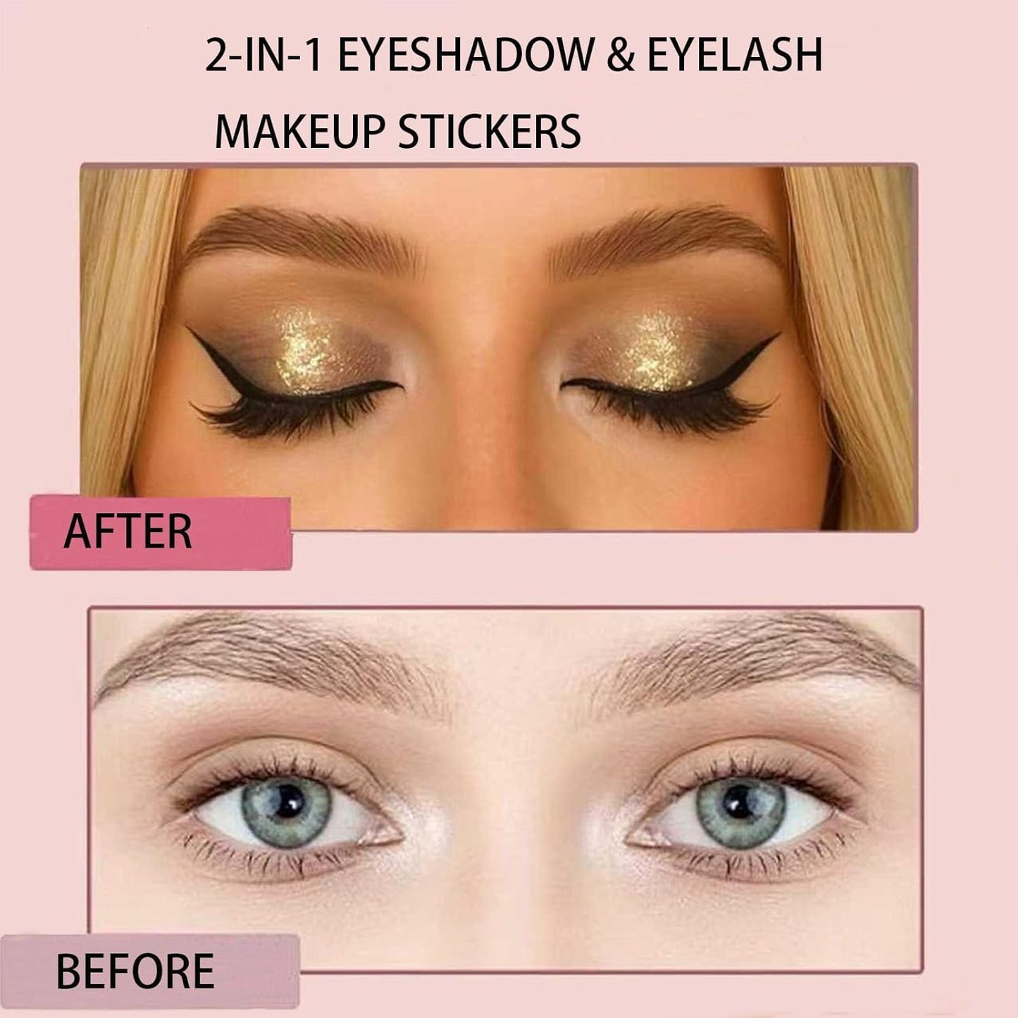 Lazy Eye Shadow Eyelash Patch – 3-in-1 Self-Adhesive Eye Makeup Sticker (8pcs)